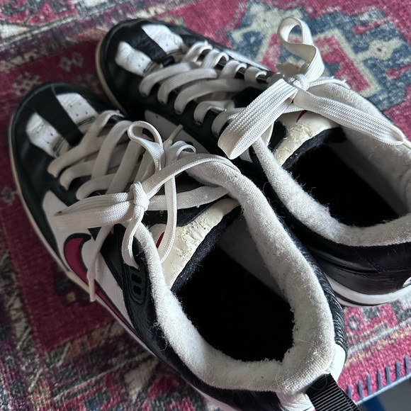 Vintage Nike Air Black White Red Skater Tennis Shoes men’s size 12 - Picture 6 of 16